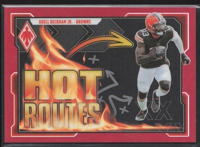 2021 Panini Phoenix #HR-20 Odell Beckham Jr. Hot Routes Red #/199 Browns