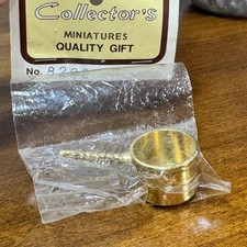 Vintage Brass Miniature Pot New Old Stock 8202 2" Long Dollhouse