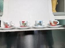 ILLY ART COLLECTION ESPRESSO CUPS BUTTERFLY SET OF 4 2012 Kiki Smith
