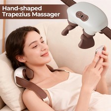 Shiatsu Back Neck and Shoulder Massager with Heat Deep Tissue 4D Kneading Pillow