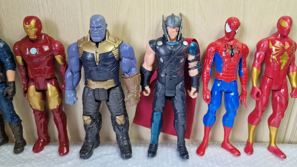 6 X Marvel Figures 12" Spiderman Thor Thanos Iron Man Captain America Titan Hero — 第 3/4 张图片