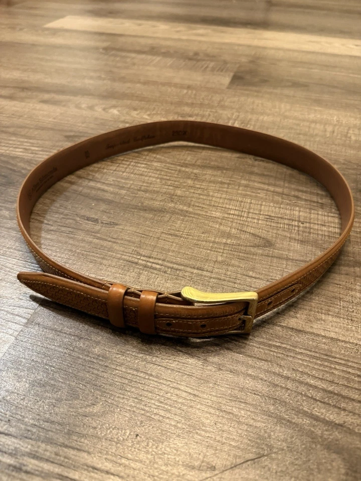 Cinturón Allen Edmonds tejido tostado talla 34 Foto 2 de 4