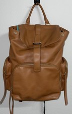 Mominside Diaper Bag Tote Brown Vegan Leather Backpack Mom Dad Large Travel