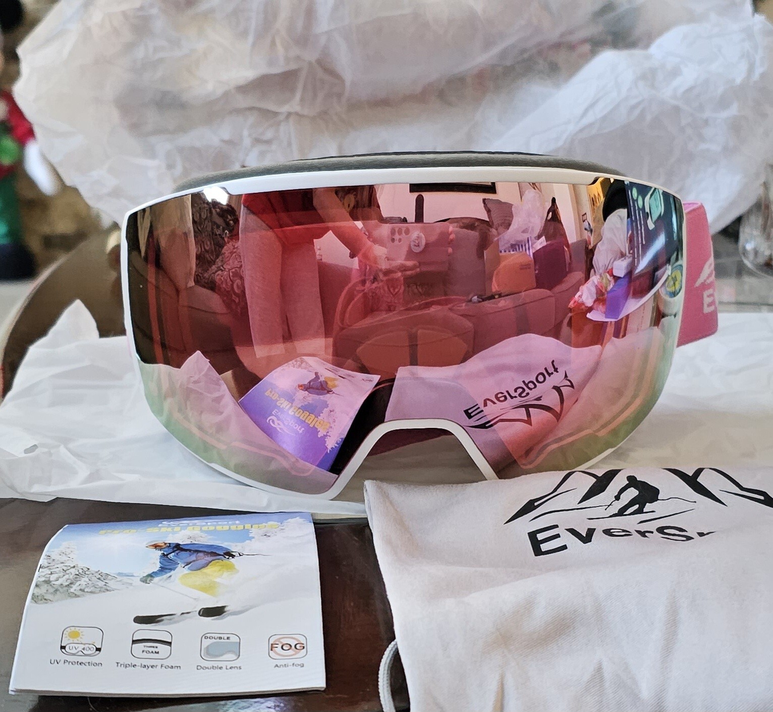 Eversport ProSki Goggles Snow Goggles Pink Womens Or Mens eBay