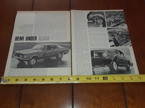 HEMI UNDER GLASS HURST 1965 BARRACUDA ARTÍCULO ORIGINAL - Imagen 9 de 12