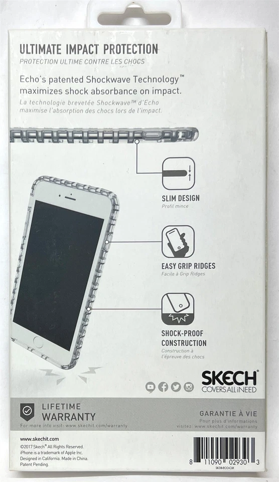 Skech - Funda Echo Transparente para Apple iPhone 7 Plus, iPhone 8 Plus - Transparente Foto 2 de 3