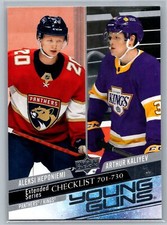 2020-21 Upper Deck #730 Young Guns Checklist (Aleksi Heponiemi / Arthur Kaliyev)