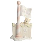 1996 Precious Moments Sugar Town Flag Pole Figurine Iob 184136