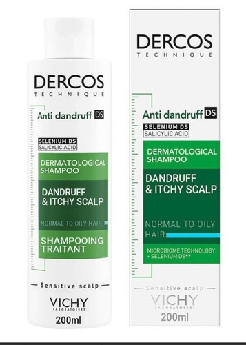 Vichy Dercos Anti Dandruff Sensitive Scalp Shampoo for Normal to Oily hair 200ml main image 1