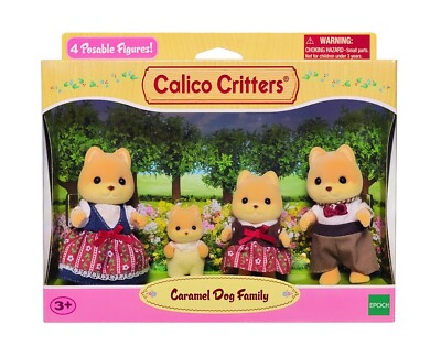 Calico Critters Caramel Dog Family Dolls Dollhouse Figures
