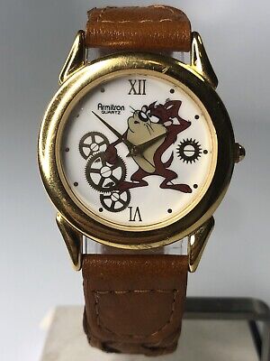 TAZ Tasmanian Devil Watch by ARMITRON & Looney Tunes Brown Braided Band