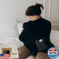 Bebeezoo Premium Bamboo Nursing Cover for Breastfeeding 6-in-1 with 2 Pockets