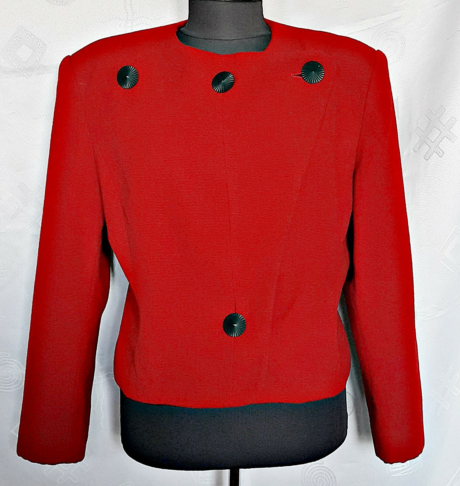 FRANCIA SAINT LAURENT PARIS GIACCA BLAZER DONNA MISTO LANA ROSSO TAGLIA:US14 EU42