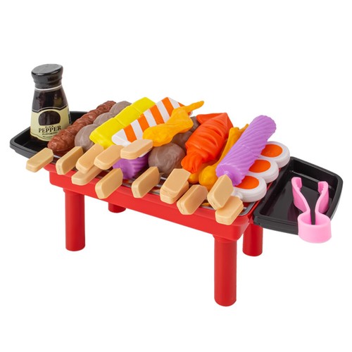 Set Kids BBQ Pretend Play Kitchen Food Toys Cooking Playset for Kids 28pcs - Picture 2 of 11