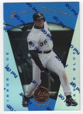 1997 PINNACLE CERTIFIED MIRROR BLUE FRANK THOMAS # 41 HALL OF FAMER SHORT PRINT!