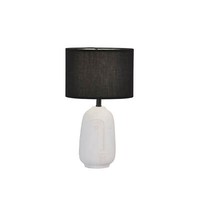 Fischer & Honsel Face Tischleuchte E14 Stoffschirm Chintz Schwarz Weiß 50716