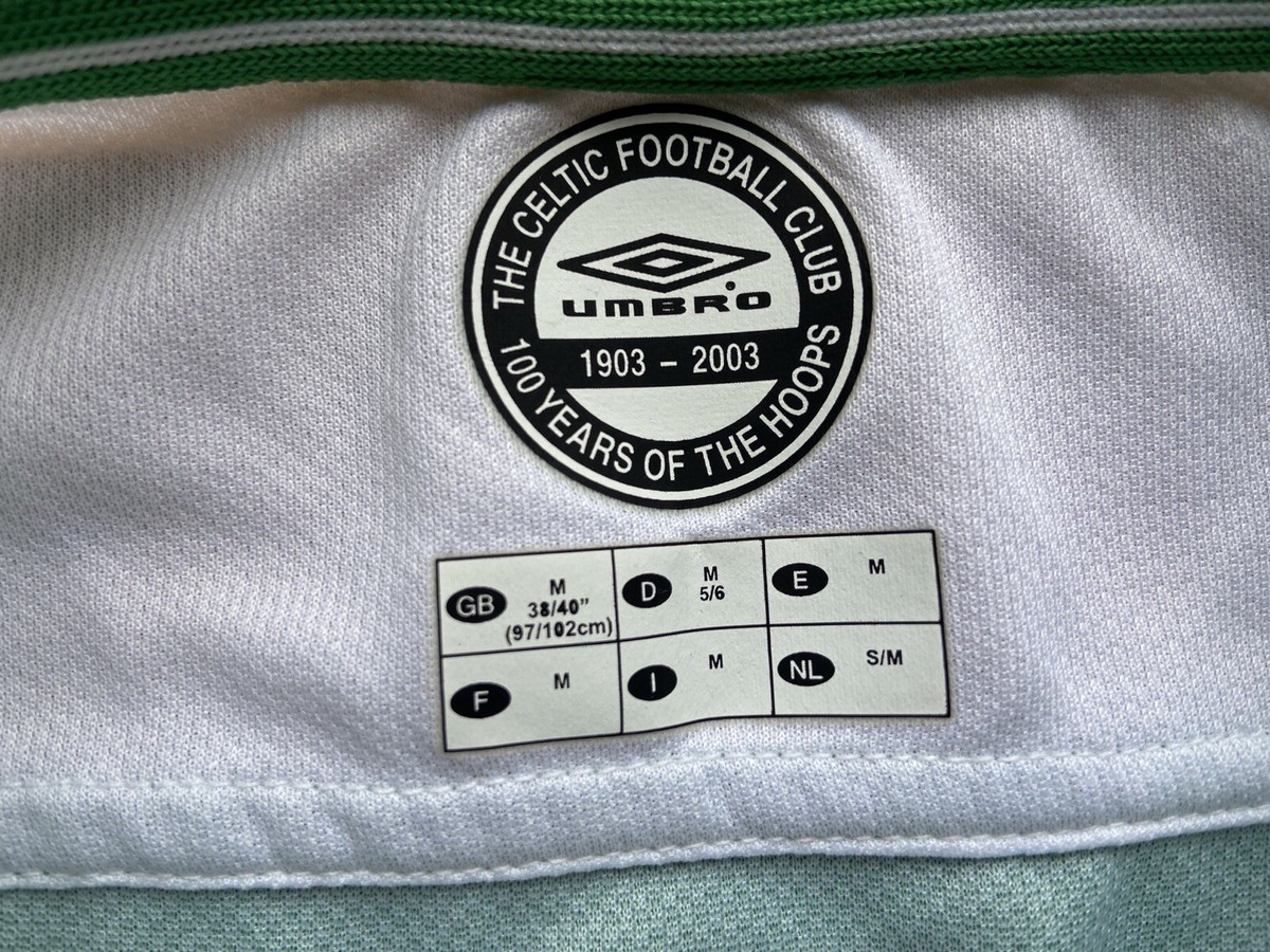 CELTIC 2003 2004 HOME FOOTBALL SHIRT SOCCER JERSEY UMBRO sz M MEN