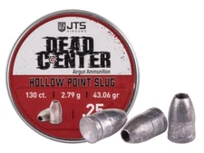 JTS Slug HP 130 Count DEAD CENTER Hollow Point 6.35mm .25 Caliber Airgun Pellets