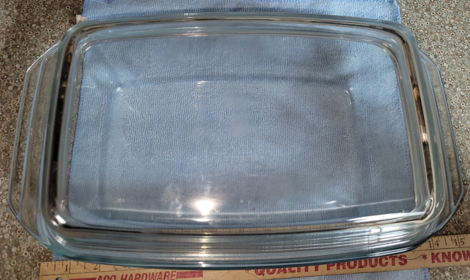 2 Piece Vintage WEDGWOOD Large Borosilicate Glass Roasting Pan with