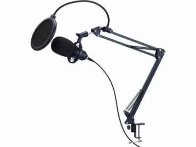 Microphone à condensateur USB professionnel avec support articulé - Auvisio - Photo 1/4