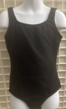 BLOCH - NEW - BLACK SIZE 8-10  COTTON  SPANDEX TANK STYLE LEOTARD