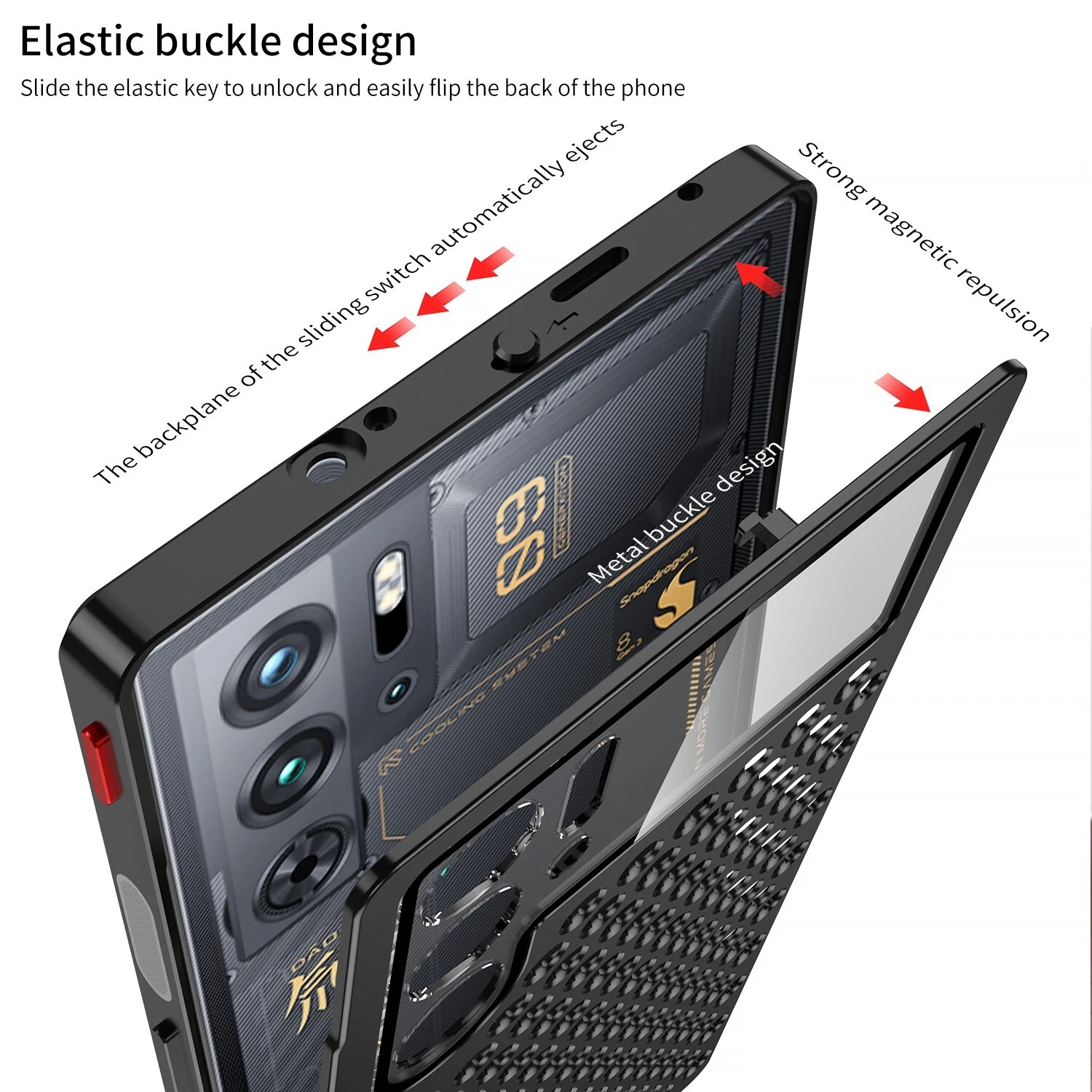Aluminum Alloy Heat Dissipation Cooling Case For ZTE nubia RedMagic 10 9s 9 Pro+ - Picture 9 of 19