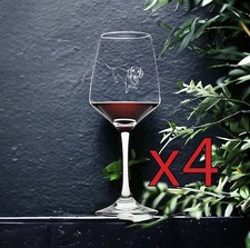 Dachshund Wine Glasses x4 Premium 12 Oz Personalize Weiner Dog Pet Gift NEW