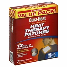 Cura-Heat Heat Therapy Patches, Air Activated, Neck Shoulder & Back, 7 Pack