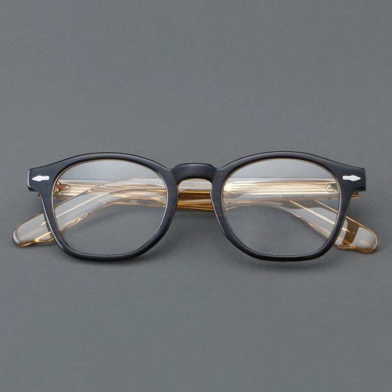 Retro Square Acetate Thick Eyeglasses Hand Made Glasses Frames Men Women Vintage