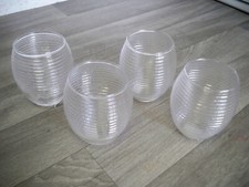 Wasser-Saftglas-Set, 4-tlg., mit Glitzerlook   recycelt Glas Impressionen UNIKAT