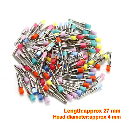 100 Nylon Latch Flat Dental Prophy Polishing Color Polisher Brush ProphylaxisFDA