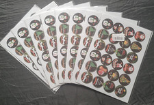 8 packages of Christmas stickers w/ 4 different designs sealed 