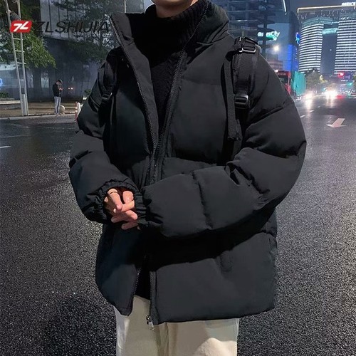 Brotjacke, Jungen Trend, verdickte Baumwolljacke, Stehkragen, lose Jacke - Bild 16 von 17