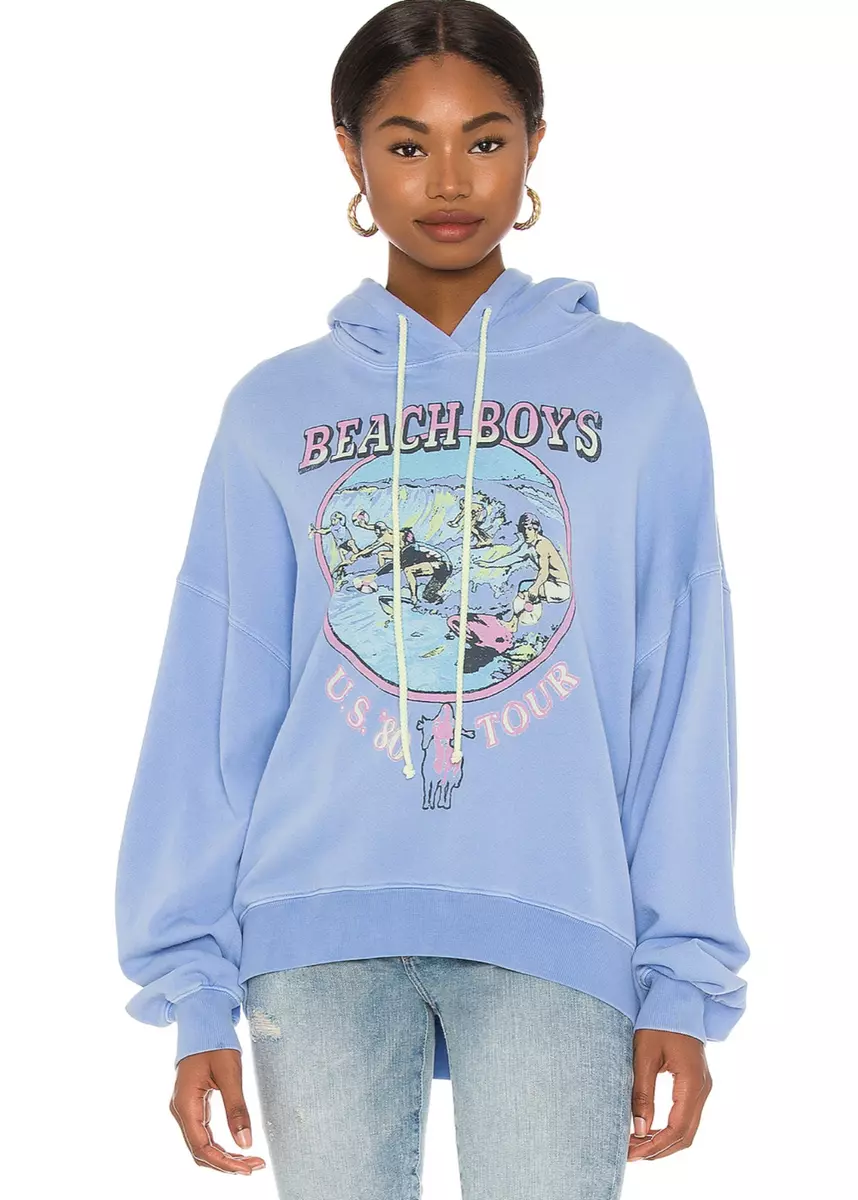 DAYDREAMER THE BEACH BOYS US '80 TOUR OVERSIZED HOODIE IN PERIWINKLE sz S