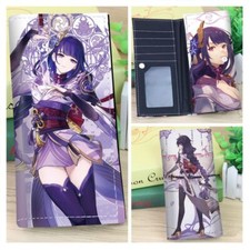 Anime Raiden Shogun Purse Long Wallet Anime Cosplay Purse