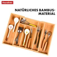 Bambus-Besteckkasten Besteckorganizer Schubladenorganizer Schubladnkasten Nevada