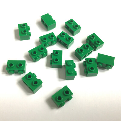 15 Lego Bausteine 1x2 grün Konverter 2 Noppe Stud auf einer Seite NEU 11211