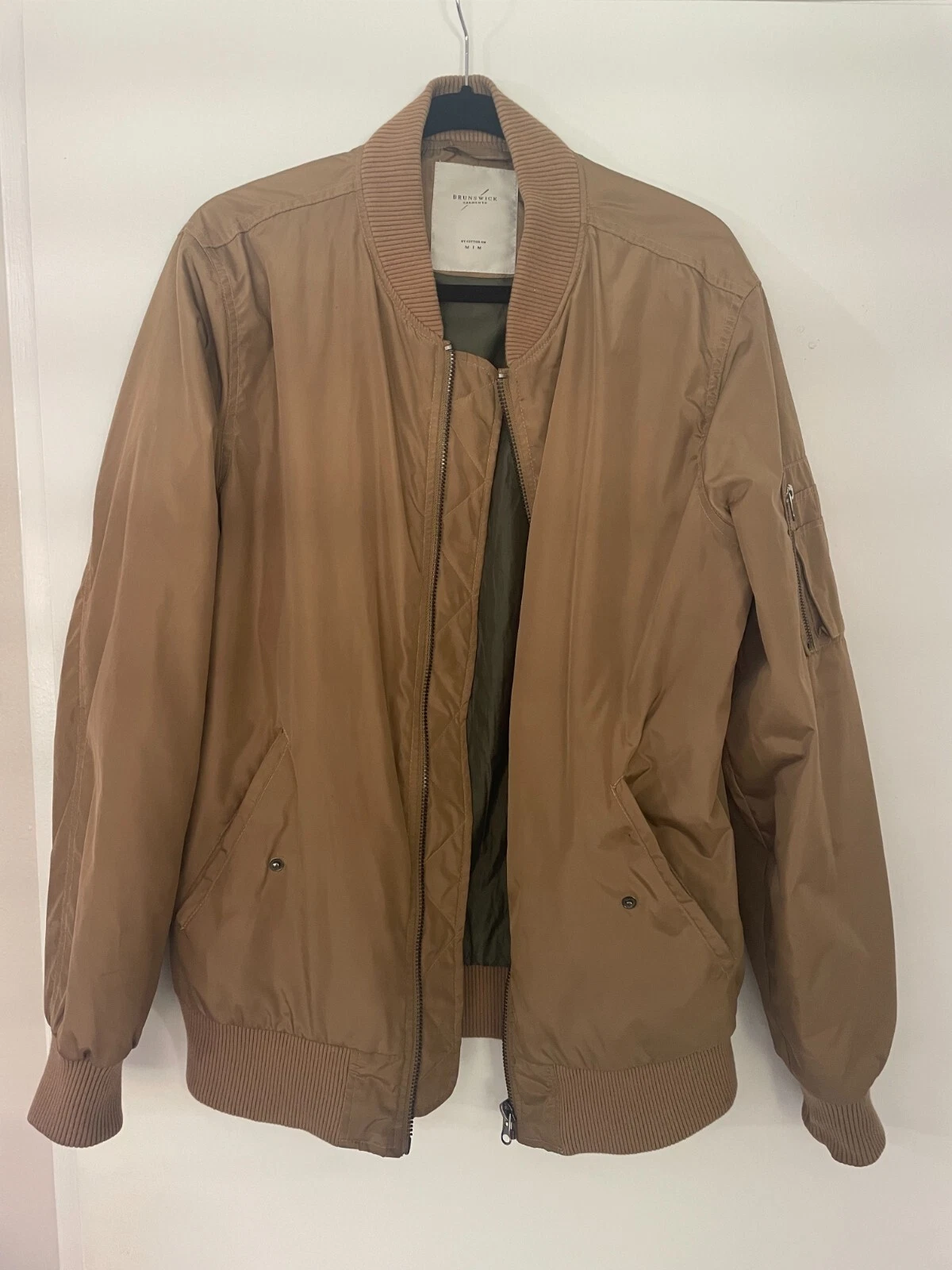 Brunswick Garments Bomber Jacket by Cotton On Medium Brown