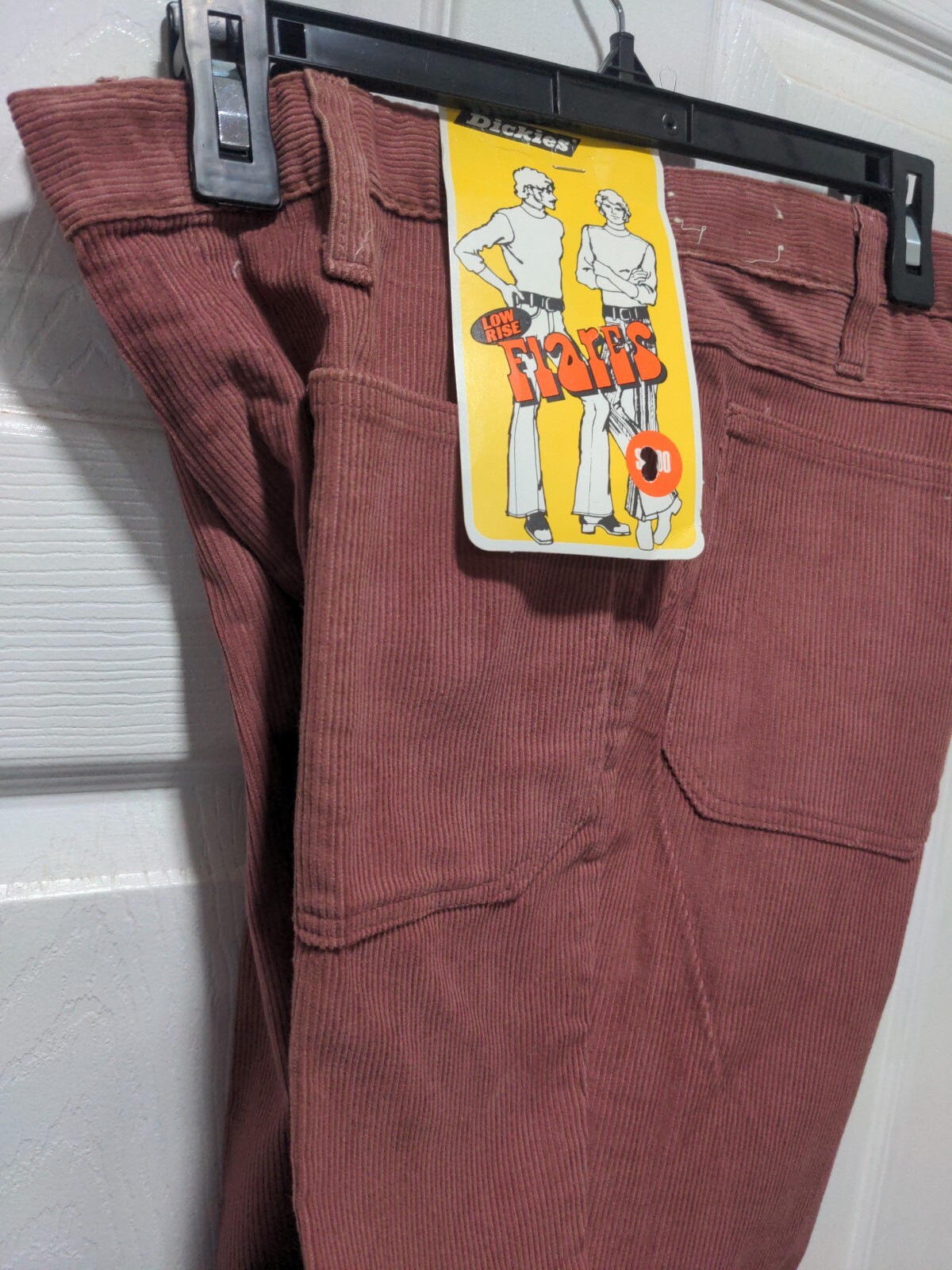 Vintage 70s Dickies Flare Hippie Pants Size 32" x 29" Rose New old stock Tag eBay