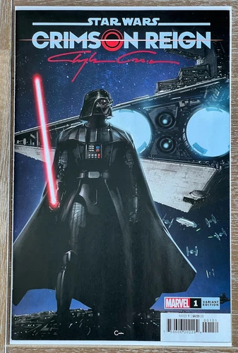 STAR WARS CRIMSON REIGN #1 SIGNED BY CLAYTON CRAIN SIGNATURE