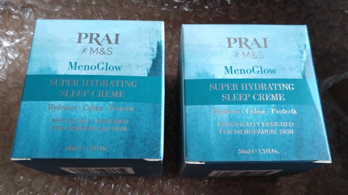 Prai MenoGlow Super Hydrating Sleep Crème 50ml X2 FASTP&P Calms Protects Hydrate
