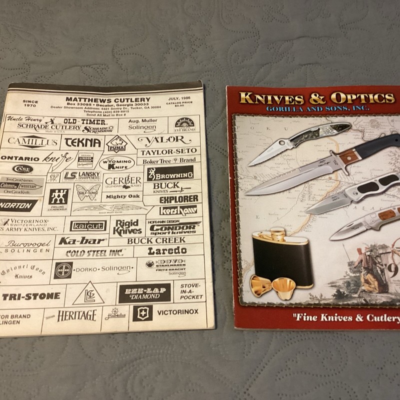 KNIVES & Optics Illustrated Magazine 1997 & Matthew’s Cutlery July 1986=good Con
