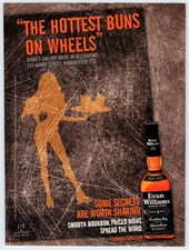 2011 SEXY WAITRESS EVAN WILLIAMS WHISKEY 7.75"X10" Magazine Ad M629