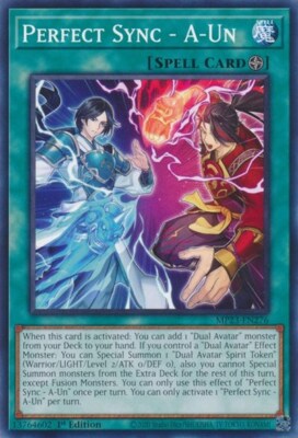 1x Perfect Sync - A-Un - 1st Edition NM Eng YuGiOh - Dueling Heroes 25th Tin