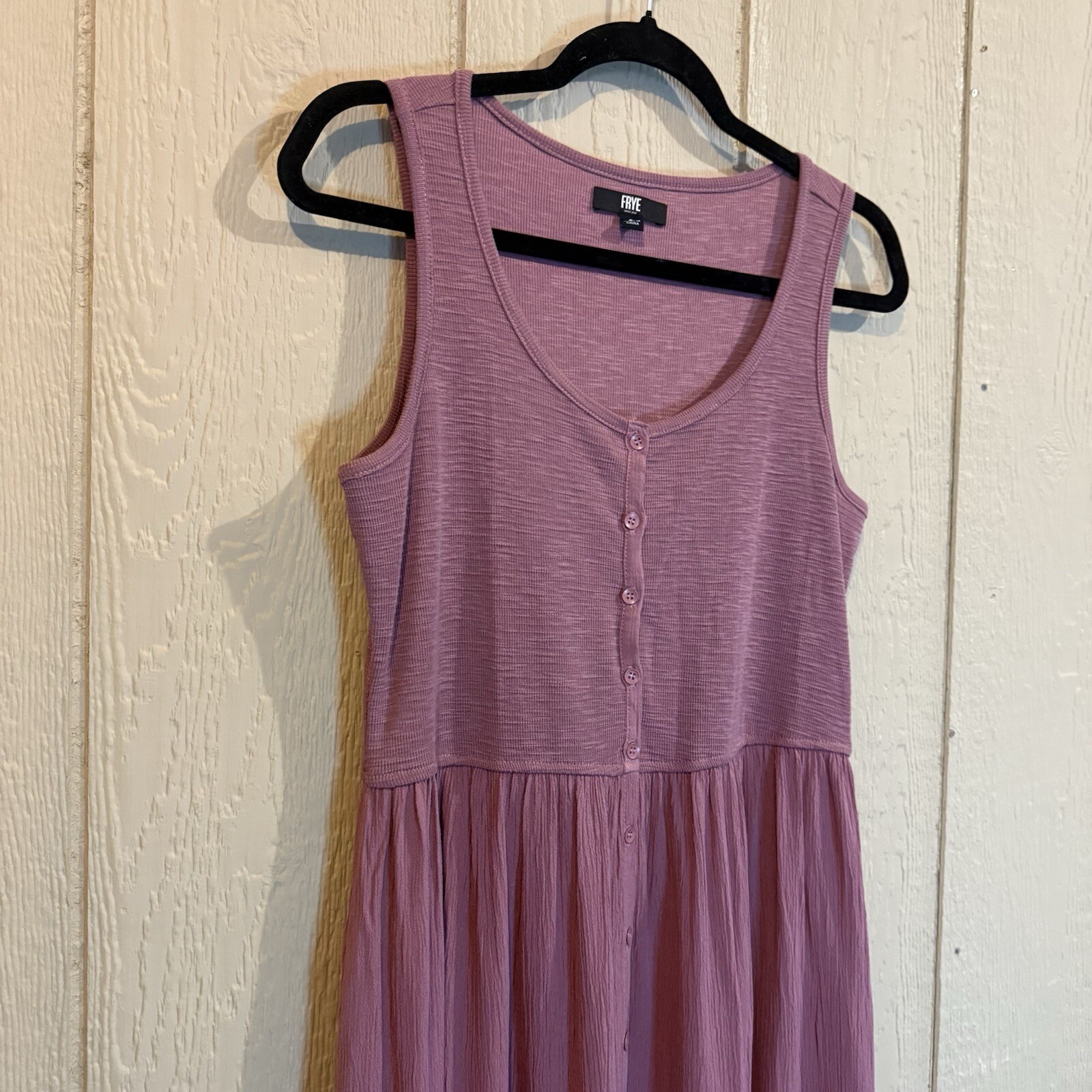 Frye Ladies Button Front Midi Dress Size Small Pink Mauve