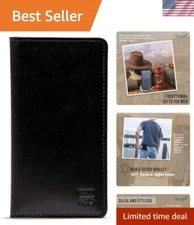 Minimalist Black Bifold Wallet for Men - Durable and Stylish Leather Design