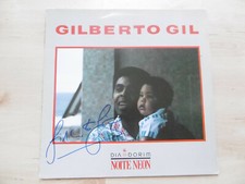 Gilberto Gil Autogramm signed LP-Cover "Dia Dorim Noite Neon" Vinyl