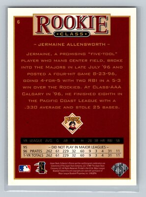 1997 Collector's Choice Baseball #6 Jermaine Allensworth