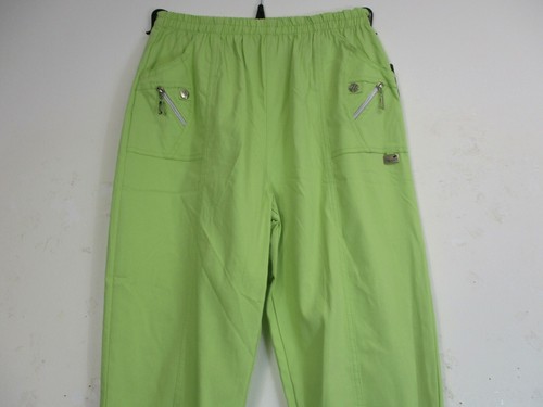 Cotton Mix Ladies Cropped Trousers Pockets 9 Colours Sizes:12 14 16 18 20 22 24 - Picture 24 of 72
