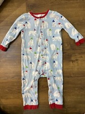 BABY BODEN Polar Bear Snap Up One Piece Pajamas 18-24 Mo Christmas